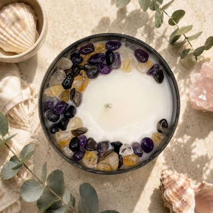 Scorpio Zodiac Crystal Candle, 10oz