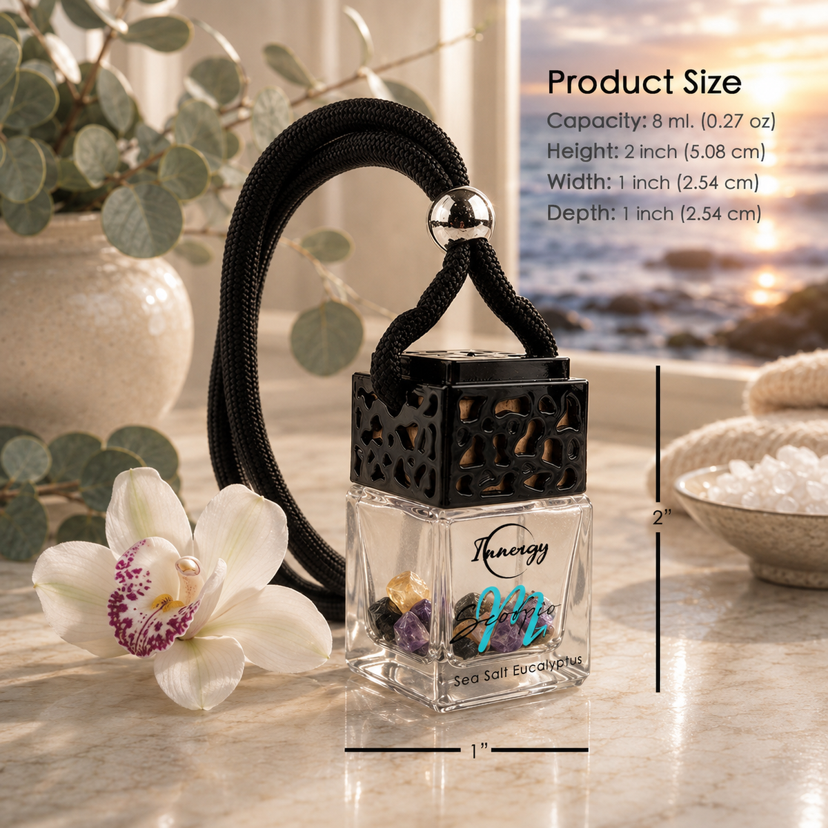 Scorpius Zodiac Crystal-Enhanced Oil Diffuser, Car Air Freshener, 8ml