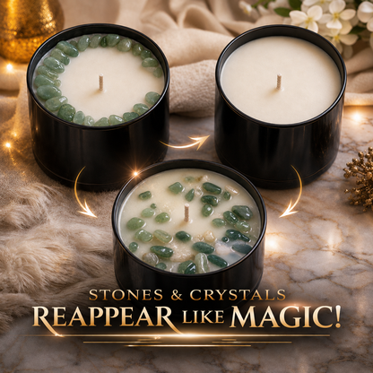 Secret Garden Handcrafted Crystal-Infused Coconut Soy Wax Scented Candle, 10oz