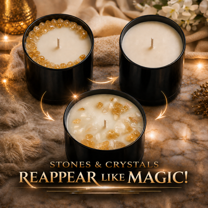 Solar Plexus Chakra Handcrafted Crystal-Infused Coconut Soy Wax Scented Candle, 10oz