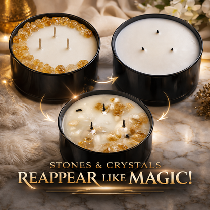 Solar Plexus 3-Wick Chakra Crystal Candle, 16oz