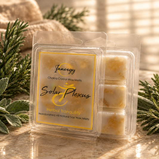Solar Plexus Chakra Crystal-Enhanced Premium Coconut-Soy Wax Melts