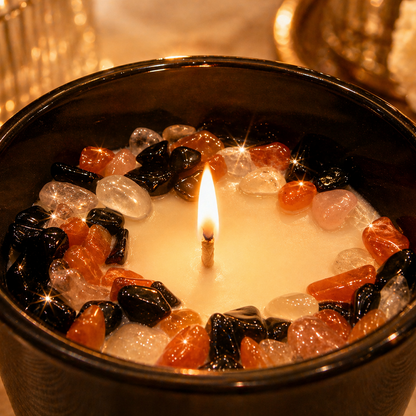 Custom Engraved Crystal Candle, 10oz