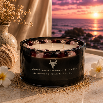 Taurus Zodiac 3-Wick Crystal Candle, 16oz