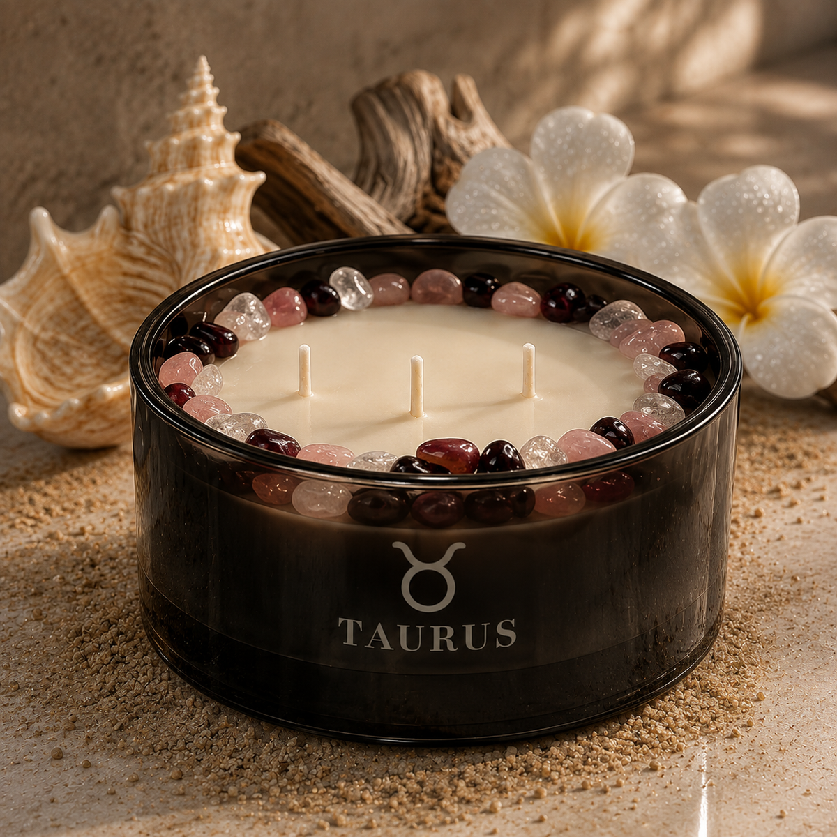 Taurus Zodiac 3-Wick Crystal Candle, 16oz