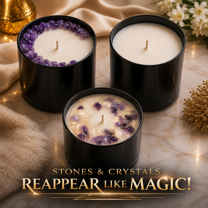 Third-Eye Chakra Crystal Candle, 10oz