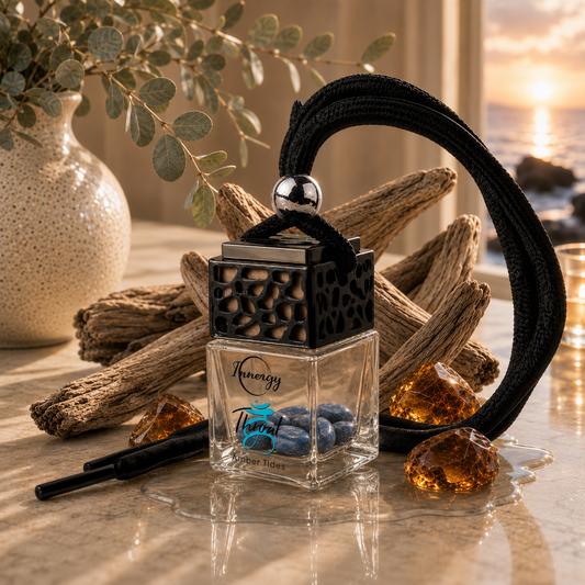 Throat Chakra Crystal-Enhanced Oil Diffuser, Car Air Freshener, 8ml