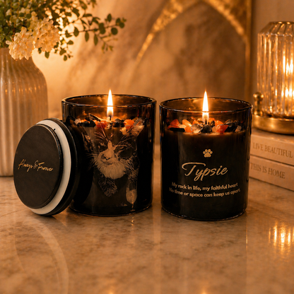 Custom Engraved Crystal Candle, 10oz