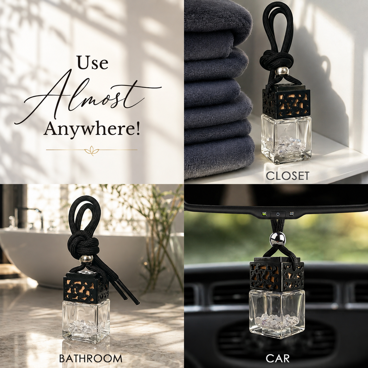 Herbal Tranquility Crystal-Enhanced Oil Diffuser, Car Air Freshener, 8ml