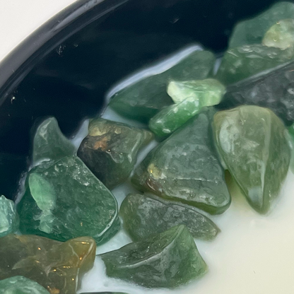 Heart Chakra Crystal Candle with Green Aventurine | Coconut-Soy Wax Candle, 9oz