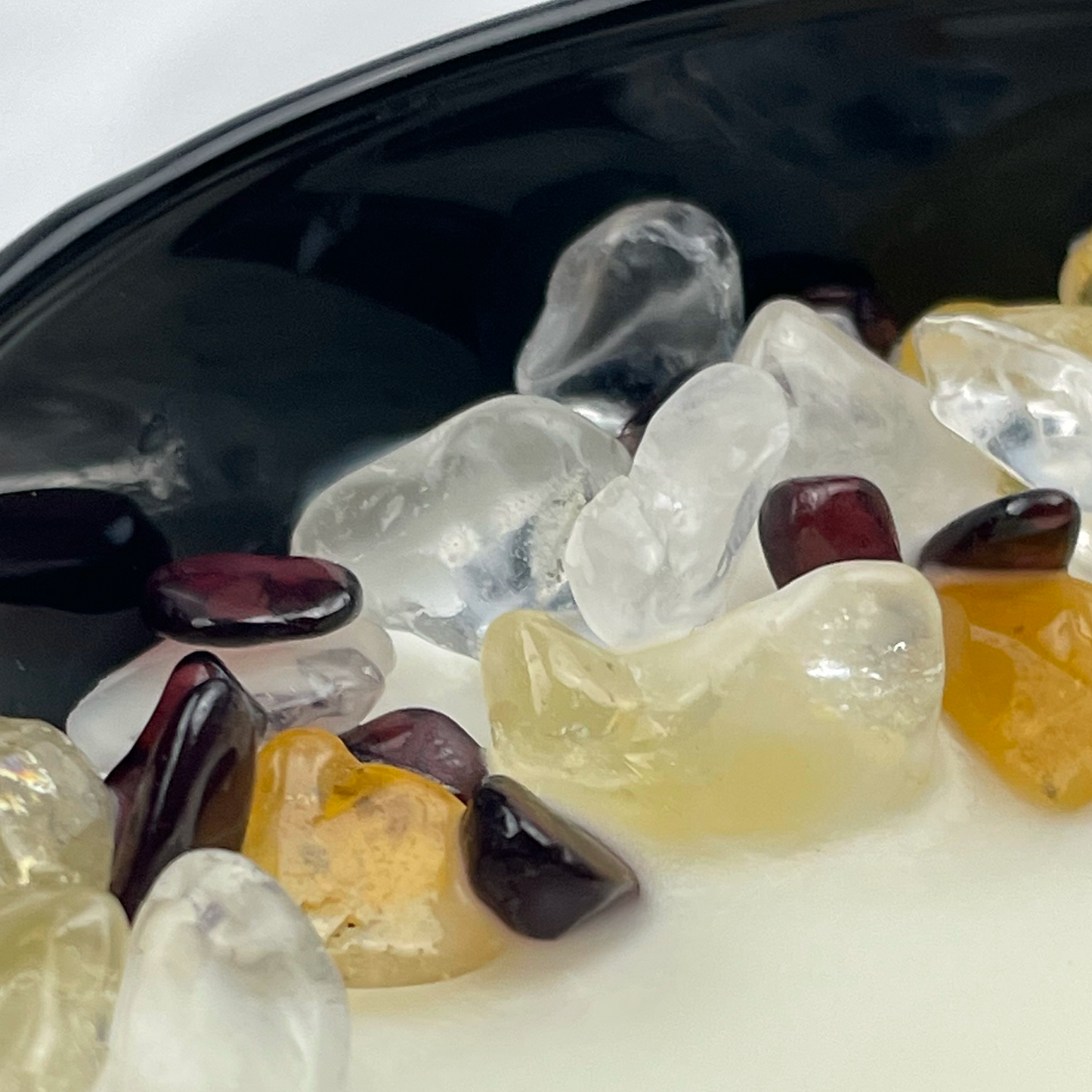 Leo Zodiac Crystal Candle with Garnet, Quartz Crystal, and Citrine | Coconut-Soy Wax Candle, 9oz