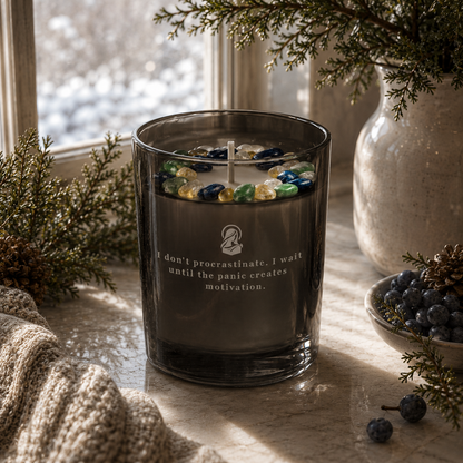 Virgo Zodiac Crystal Candle, 10oz