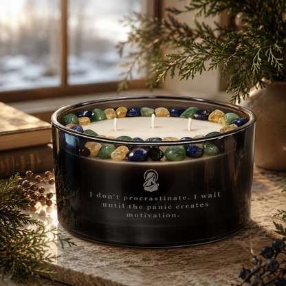 Virgo Zodiac 3-Wick Crystal Candle, 16oz