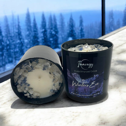 Limited Edition: Winter's Eve Crystal Candle  | Coconut-Soy Wax Candle, 9oz