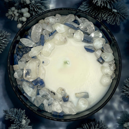 Limited Edition: Winter's Eve Crystal Candle  | Coconut-Soy Wax Candle, 9oz