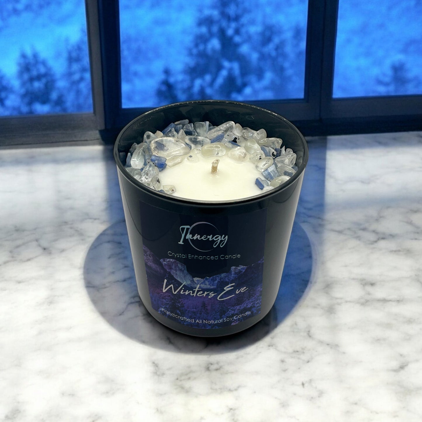 Limited Edition: Winter's Eve Crystal Candle  | Coconut-Soy Wax Candle, 9oz