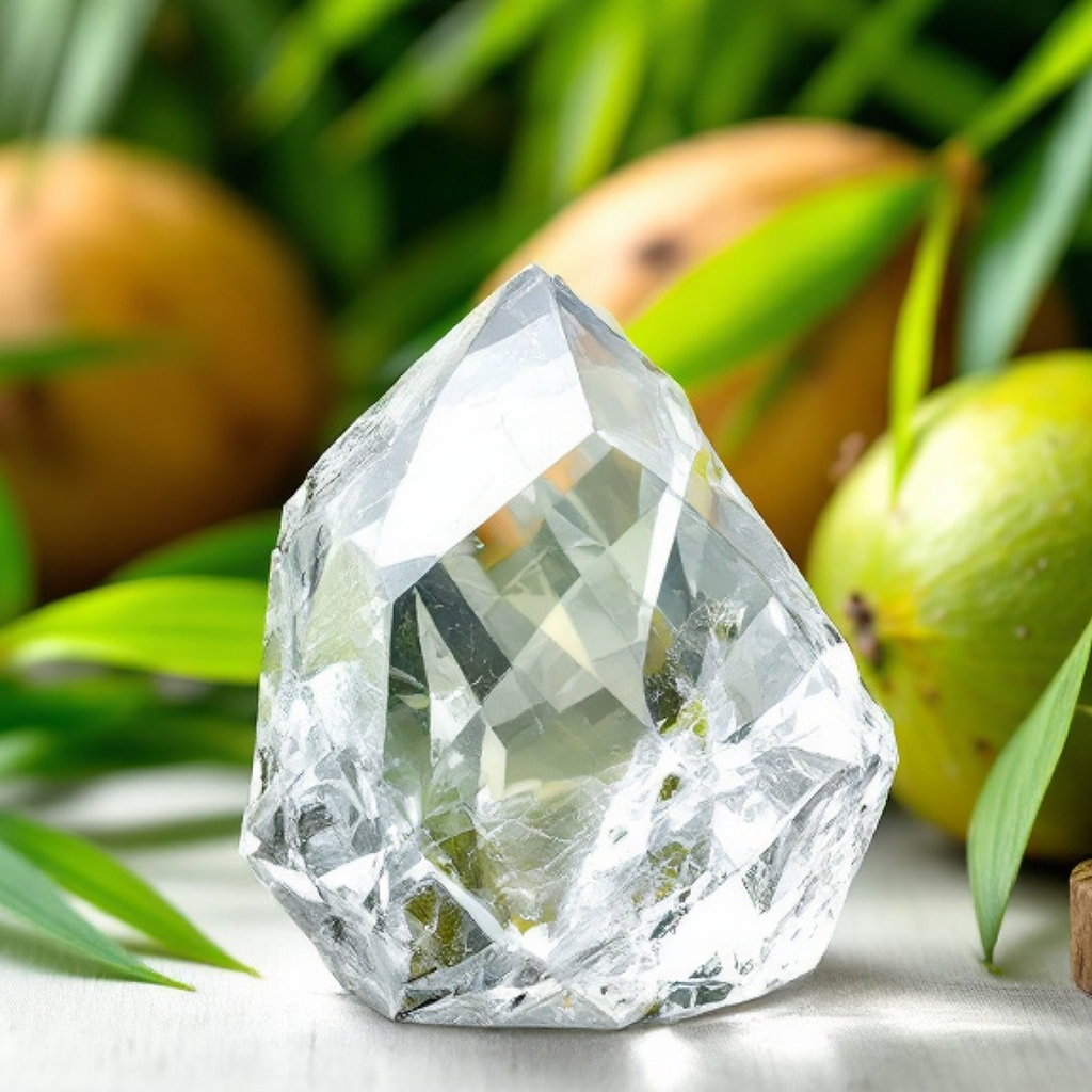 Island Zen Crystal Candle with Crystal Quartz | Coconut-Soy Wax Candle, 9oz