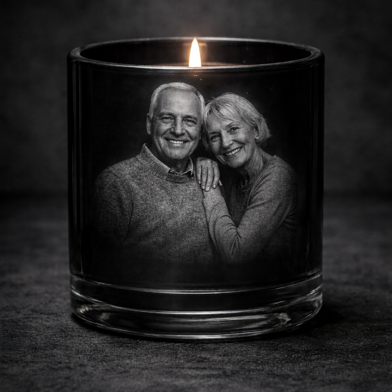 Custom Engraved Crystal Candle, Single Wick
