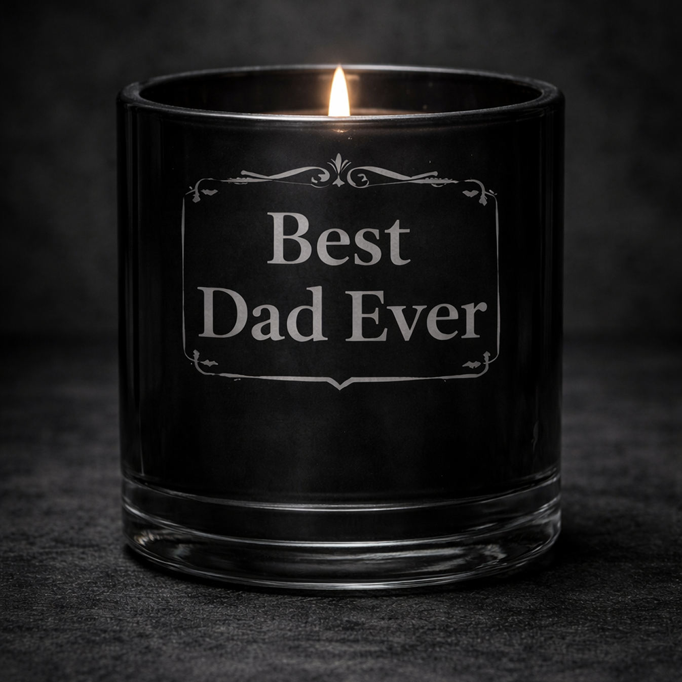 Custom Engraved Crystal Candle, Single Wick
