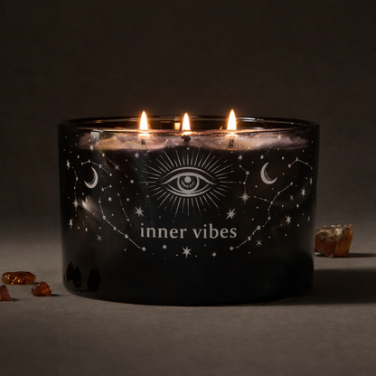 Custom Engraved Crystal Candle, 3 Wick