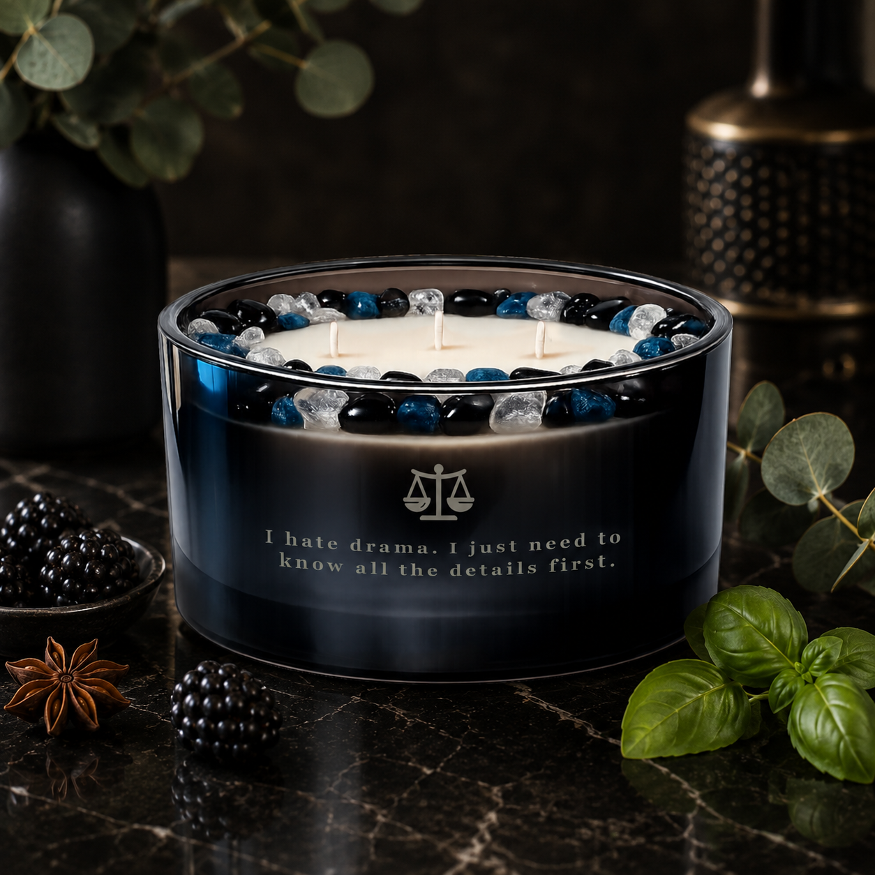 Libra Zodiac 3-Wick Crystal Candle, 16oz