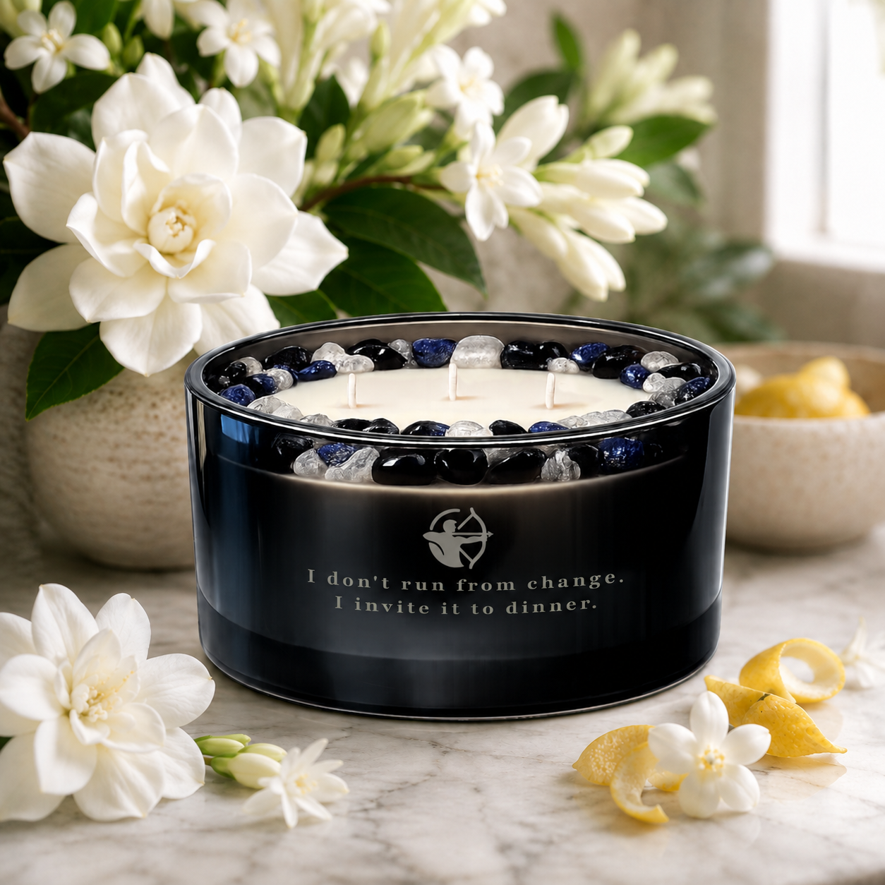 Sagittarius Zodiac 3-Wick Crystal Candle, 16oz