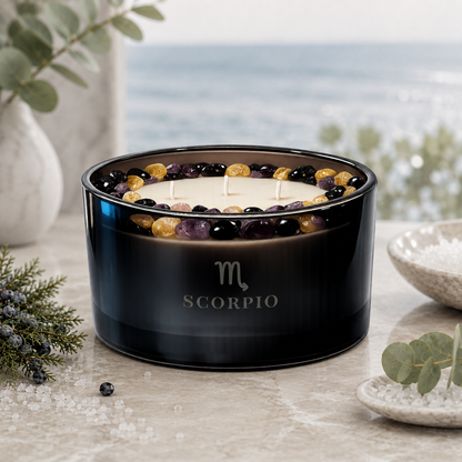 Scorpio Zodiac 3-Wick Crystal Candle, 16oz