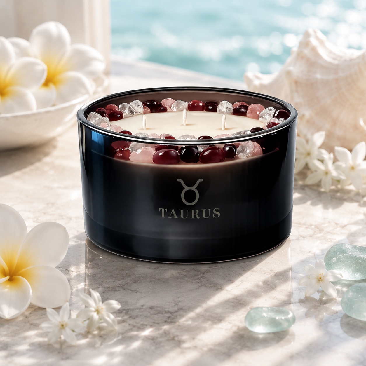 Taurus Zodiac 3-Wick Crystal Candle, 16oz