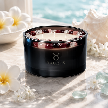 Taurus Zodiac 3-Wick Crystal Candle, 16oz